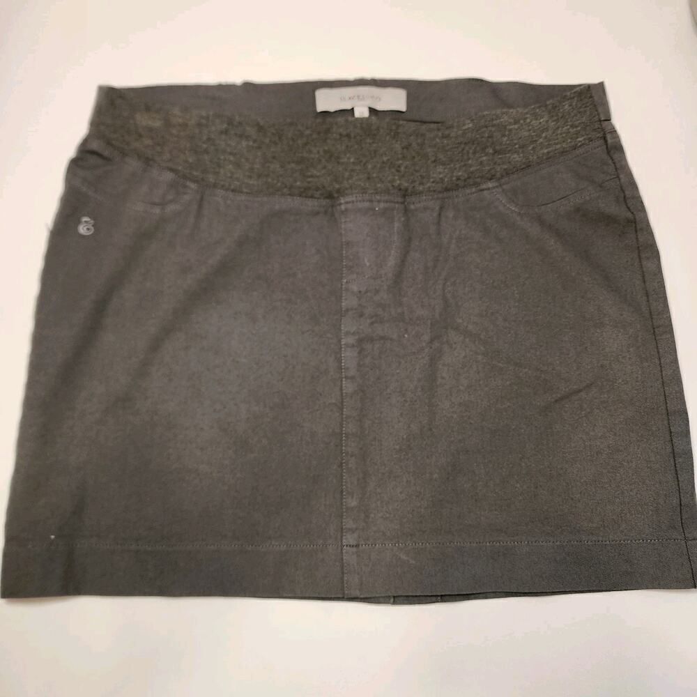 Slacks & Co Maternity Stretch Denim Mini Skirt Womens 12 Gray